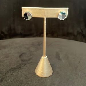 Brand new black and silver studs